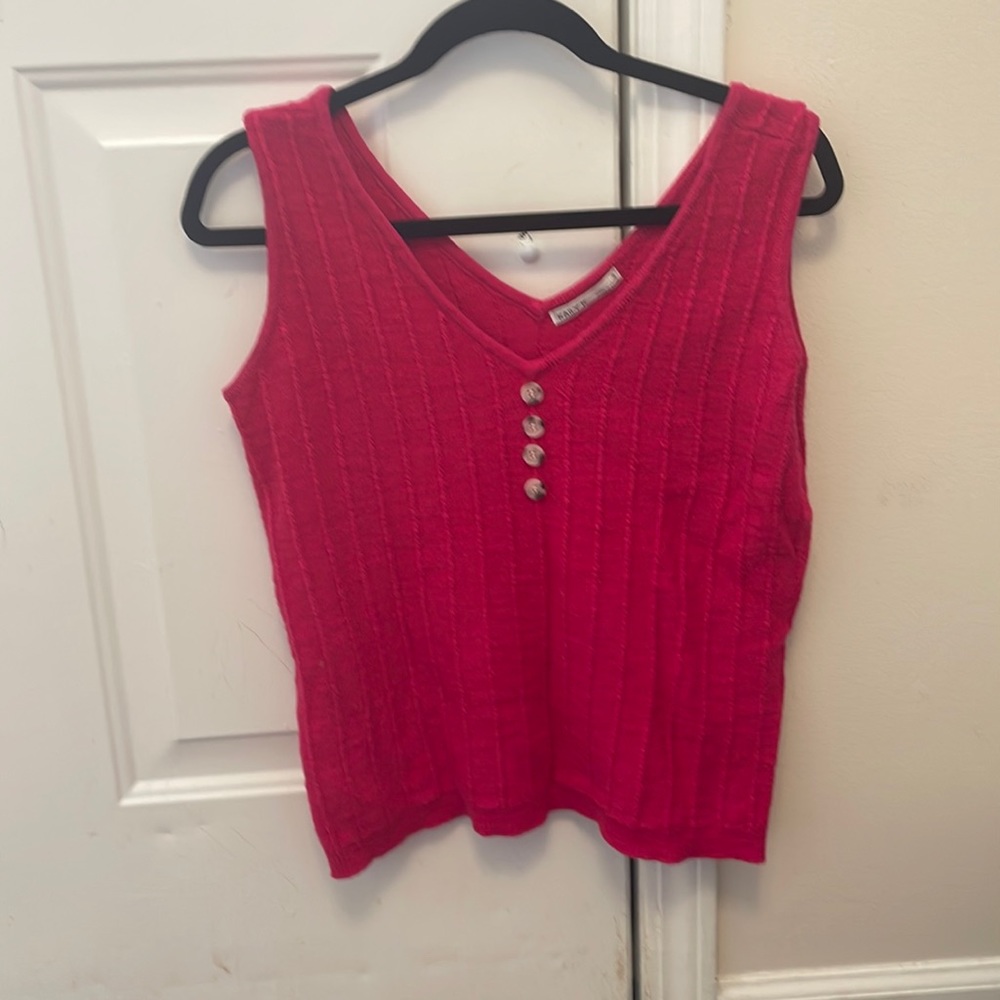 Kaily K pink sleeveless sweater